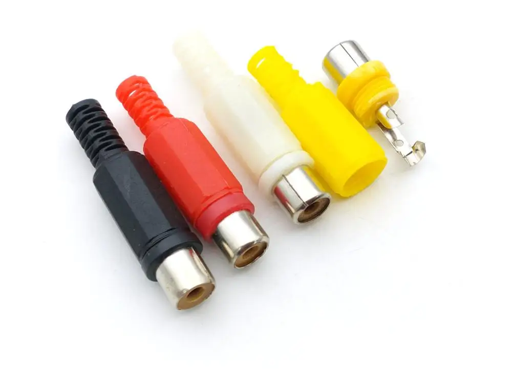 100 шт. RCA разъем типа мама припой аудио видео разъем|video connector|connector plugconnector female |