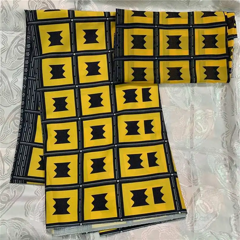 Дешевая шелковая ткань африканская ткань с принтом 6 ярдов в партии африканская ткань ткань нигерийская Анкара africain tissu воск