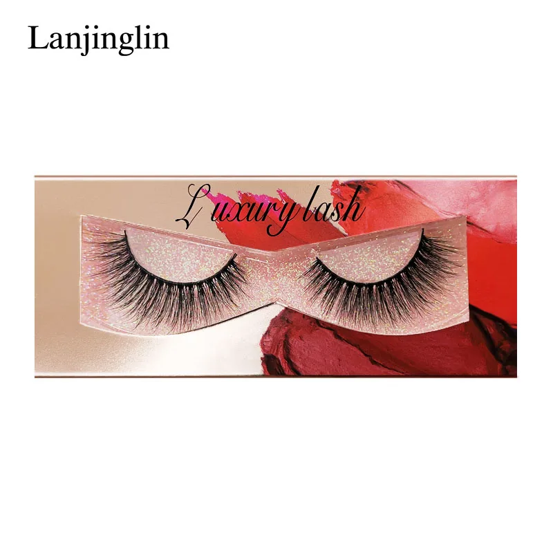 LANJINGLIN, 1 пара, 3d, норковые накладные ресницы, натуральные, длинные, накладные ресницы, для наращивания, сексуальные, для макияжа, красивые, бесклевые, оптом