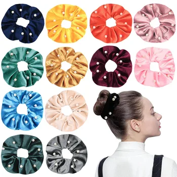 

36pc/lot Velvet Scrunchie Women Girls Solid Elastic Hair Rubber Bands Gum For Women Tie Hair Ring Rope Ponytail Holder Accessory