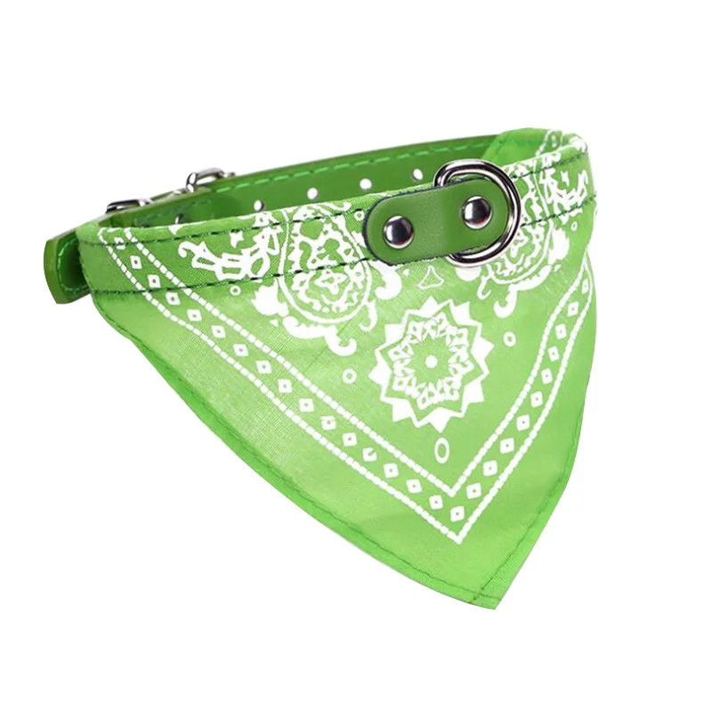 green Мягкий ошейник для питомцев, кошек, регулируемый ошейник для питомцев, кошачий шарф, шейный платок, ожерелье, Тригон, аксессуары для питомцев, Регулируемый шарф для маленьких собак - Цвет: green