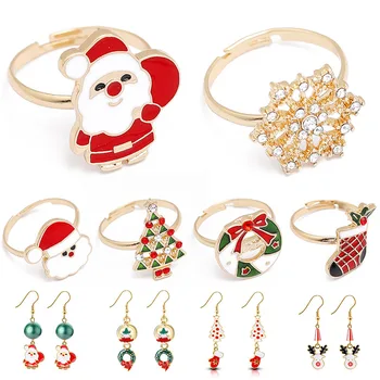 

Charming Christmas Ring Noel Xmas Santa Claus Ornaments Christmas Decorations For Home Navidad Decor Happy New Year Child's Toys