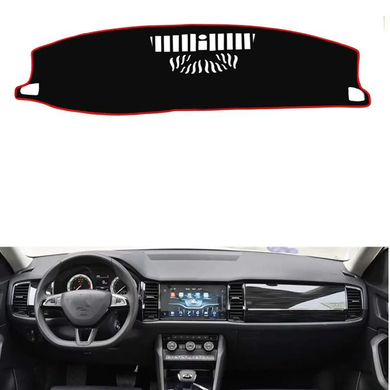 

For Skoda kodiaq 2017 2018 2019 LHD Car Dashboard Cover Mat Avoid light Sun Shade Pad Instrument Panel Carpets Trims Accessories