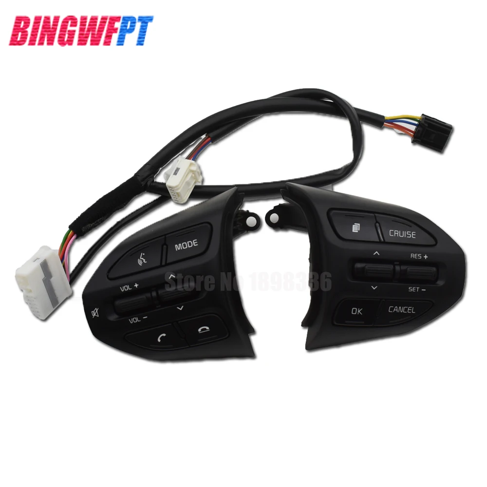 Хорошее качество кнопки рулевого колеса для KIA K2 RIO кнопки Bluetooth телефон круиз контроль громкости