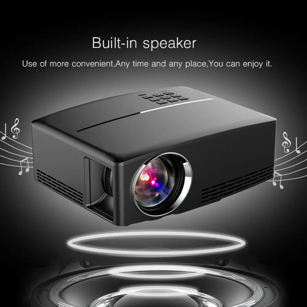 GP80UP светодиодный проектор высокого разрешения 1080P мини-проектор домашний медиа плеер 1800 лм портативный мультимедийный домашний кинотеатр видео фильм