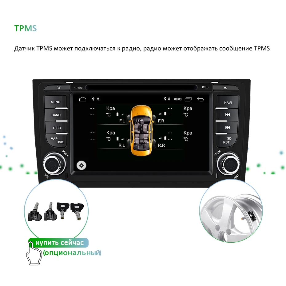 Android 9,0 ips DSP 64G 2 DIN gps радио для AUDI A6 RS6 1997-2004 S6 1997 мультимедиа HD экран Навигация DVD плеер головное устройство