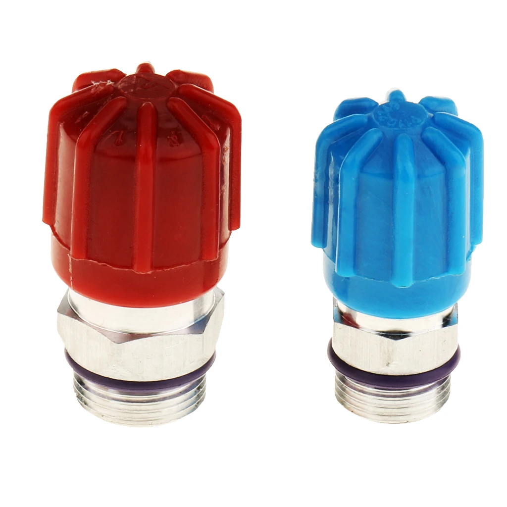 2 Pieces Car Air Conditioning A/C Valve Cores with Caps Rapid Seal Kit