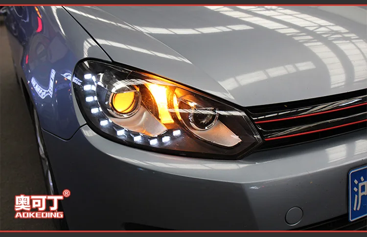 Фара для VW Golf 6 2009-2012 MK6 фары Golf6 СВЕТОДИОДНЫЙ Фонарь Ангел глаз DRL светодиодный сигнал H7 D2H Hid вариант биксеноновый луч