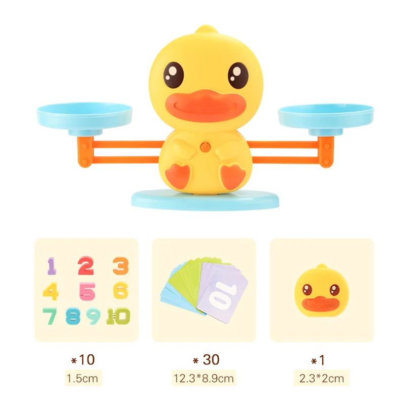

Math Match Game Yellow Balance Duck Children Count Toys Balancing Scale Number Balance Game Toy Kids Learn Educational Toys