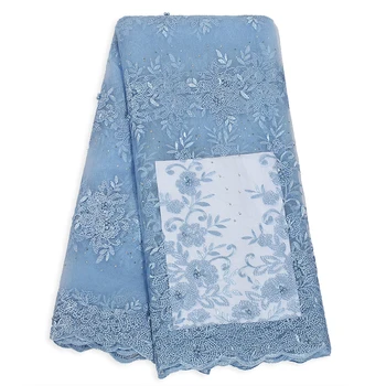 

Bestway Hot-selling French Tulle Fabrics High Quality Bead Designer Lace Women Party Dress Hot-fix African Milk Silk Lace Fabric