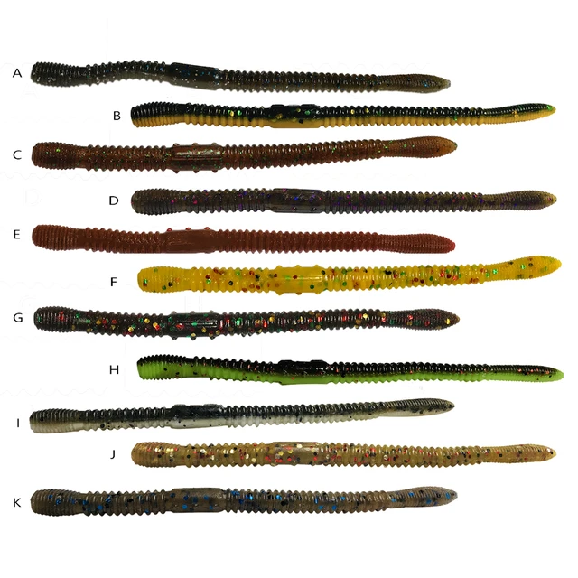 Soft Plastic Fishing Bait Floating Worms 10cm 2.5g 10pc Soft Silicone Lure  Earthworm Artificial Bait