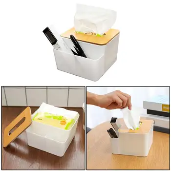 

Wooden Tissue Box Creative Bamboo Tissue Box Napkin Holder Remote Control Storage Box Kitchen Organizer Home Decor