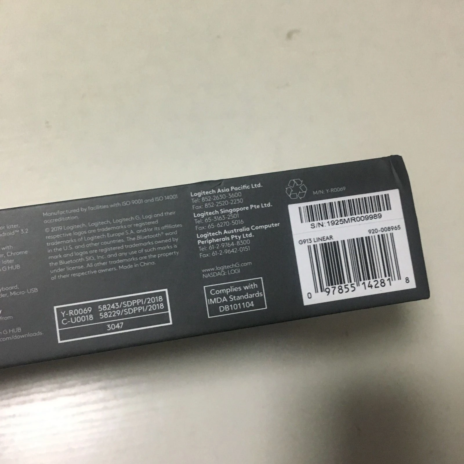 Беспроводная Механическая игровая клавиатура Logitech G913 LIGHTSPEED Bluetooth RGB подсветка