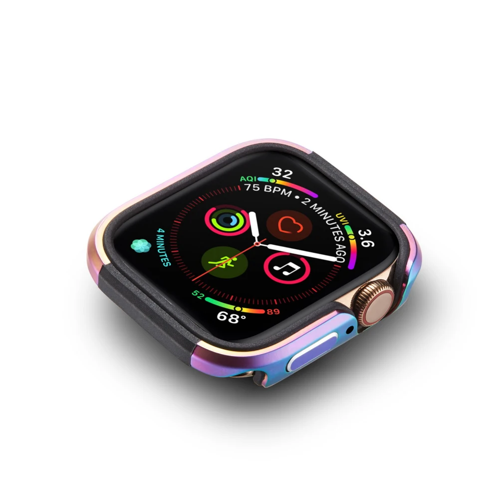 Чехол для Apple Watch Series 5 4 TPU+ металлический защитный чехол из алюминиевого сплава для iWatch 40 44 мм Рамка 40 мм 44 мм бампер оболочка