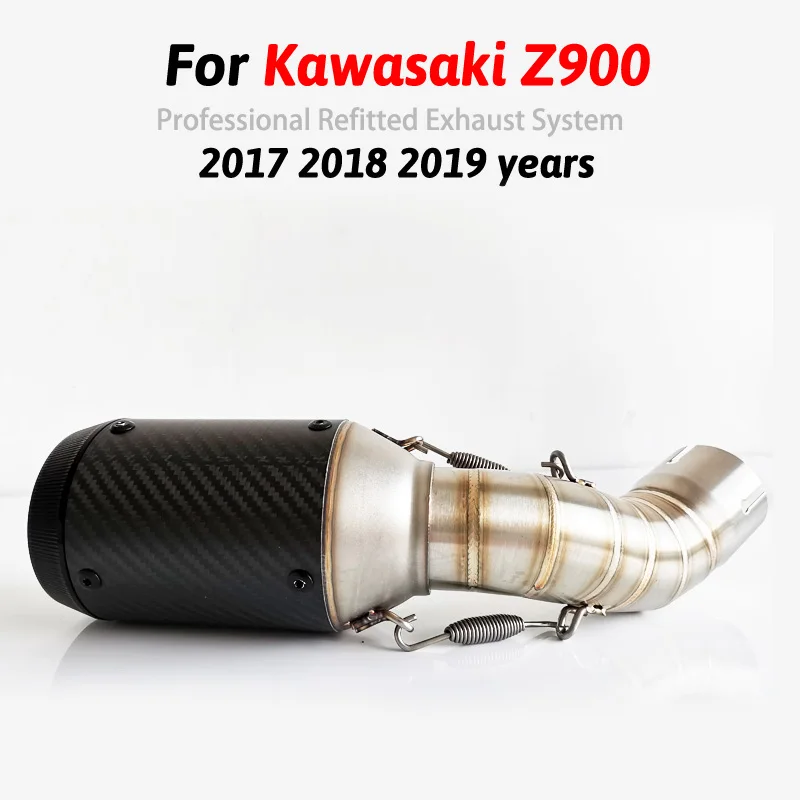 

Motorcycle Full Exhaust System Slip on For Kawasaki Z900 Exhaust Muffler Pipe 2017 2018 2019 exhaust with DB killer
