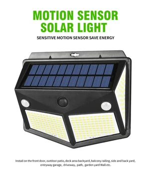 

Solar Lamp Motion Sensor Night Light 280 LED Waterproof Garden Outdoor Courtyard Street Sensor Human Induction Light Wall Lamp
