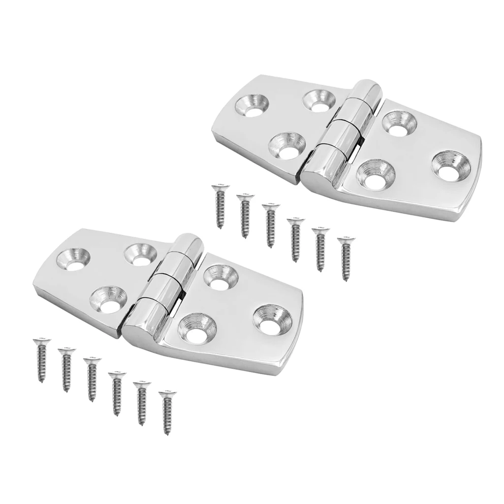 2x Stainless Steel Marine Boat Caravan Yacht Door Hatch Cabin Hinge Strap