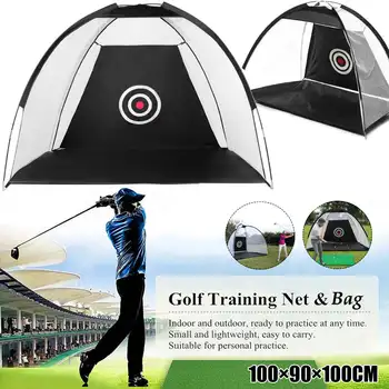 

100x90x100cm Golf Training Adis Foldable Golf Hitting Cage Garden Grassland Golf Training Practice Net Sport Golf Exercise