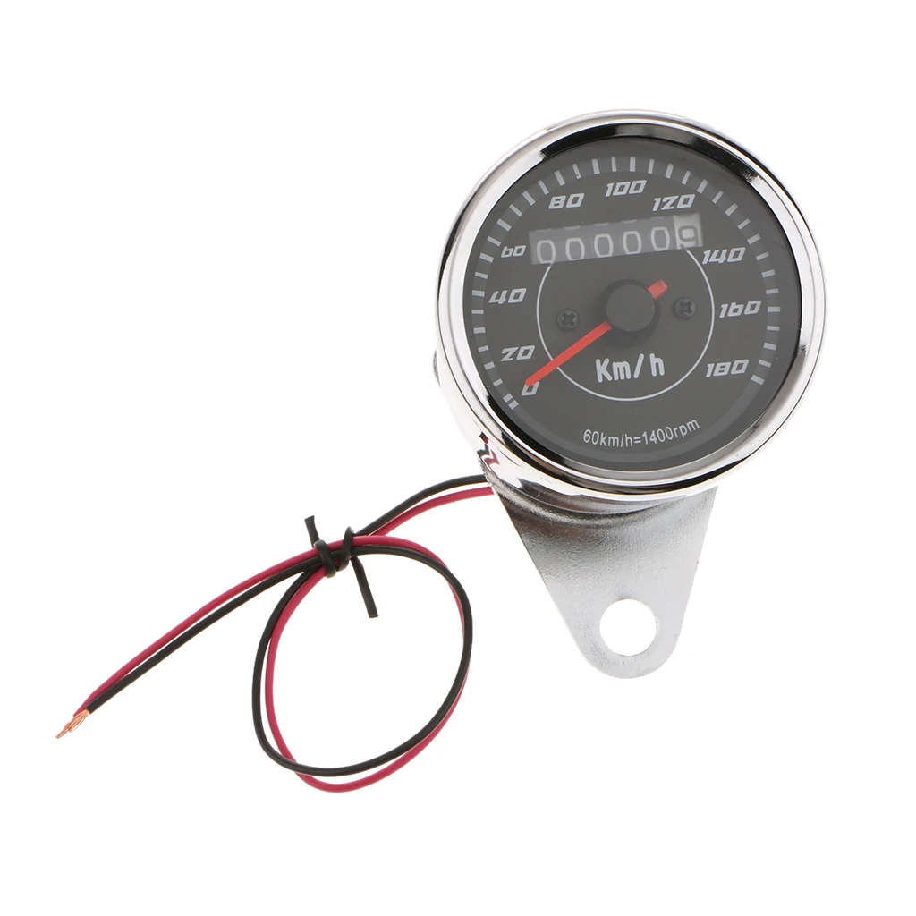 12V LED Backlight Signal Motorcycle Odometer Speedometer Gauge KMH