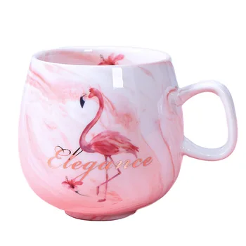 

Flamingo Coffee Mugs Ceramic Mug Travel Cup ins marble pattern couple ceramic cup unicorn mug 300-400ml
