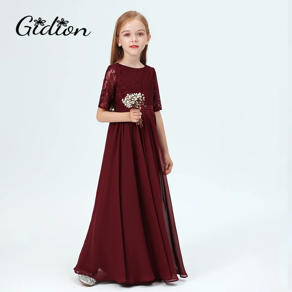 

Girl Children Lace Princess Dress For Girl Elegant Embroidery Flower Birthday Party Girl Dress Baby Girls Clothes 2-14 Years