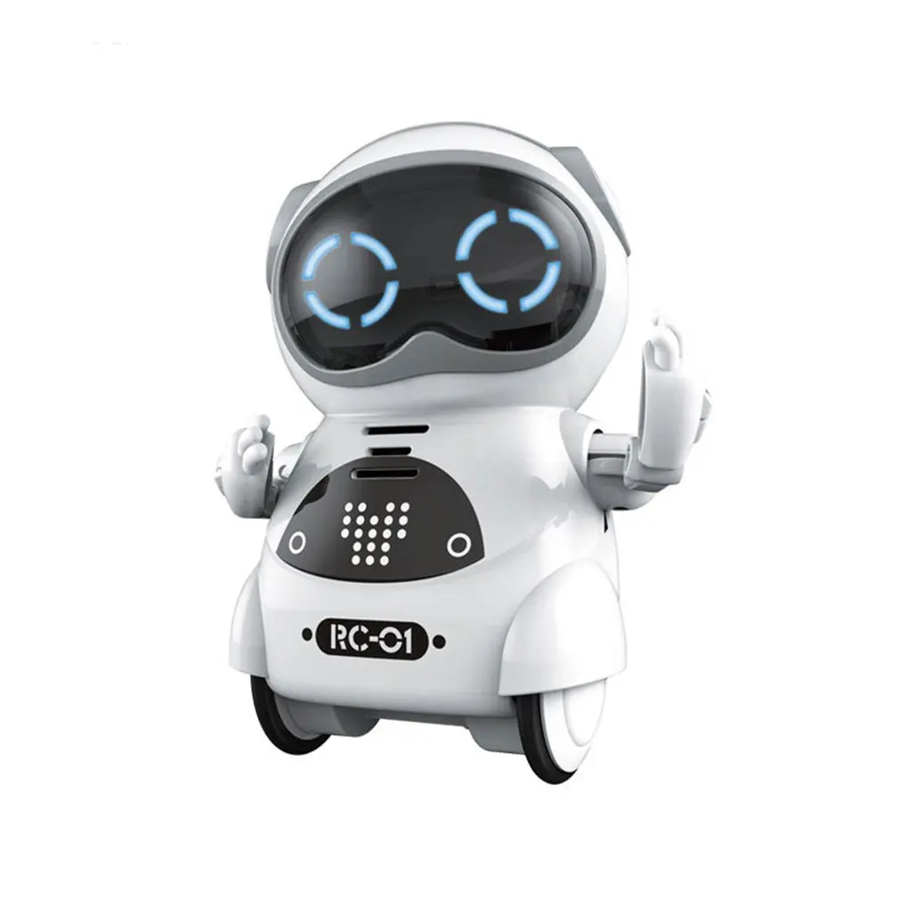 

Pocket RC Robot Talking Interactive Dialogue Voice Recognition Record Singing Dancing Telling Story Machine Mini RC Robot Gift