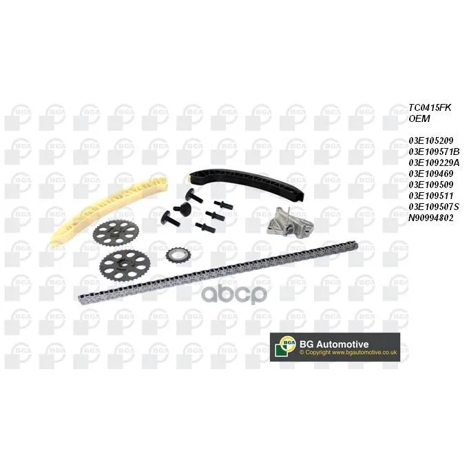 Комплект Цепи Грм Skoda Fabia. Vw Polo 1.2i 12v 05 Bga арт. TC0415FK