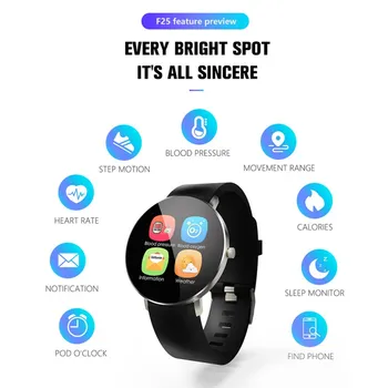 

F25 Smart Watch bracelet Full Screen Touch GPS Tracker Heart rate Blood Pressure Monitor Smart Wristband Sport Men Smart Watch