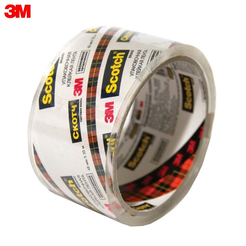 3M Упаковочная клейкая лента Scotch Эконом кристально прозрачная 48 мм х 35 м 40