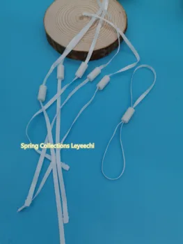 

1000pcs white Double Plug Ribbon Tag Seal Garment Tags Hang String plastic Snap Lock Loop Fastener Hook Ties Accessories