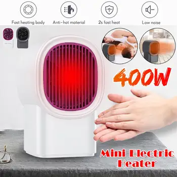 

400W Mini Electric Heaters Fan Fast Heating Power Saving Countertop Mini Home Room Desktop Handy Warmer 110V/220V