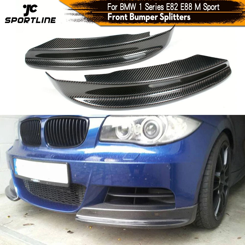 Разветвители для переднего бампера спойлер BMW E82 E88 Coupe Convertible M Sport 2008 2013 закрылки