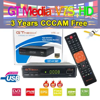 

GTMedia V7S HD Satellite Receiver DVB-S2 Full HD 1080P+USB WIFI + 3 Year C lines Upgrade Freesat V7 HD Receptor Sat TV Box