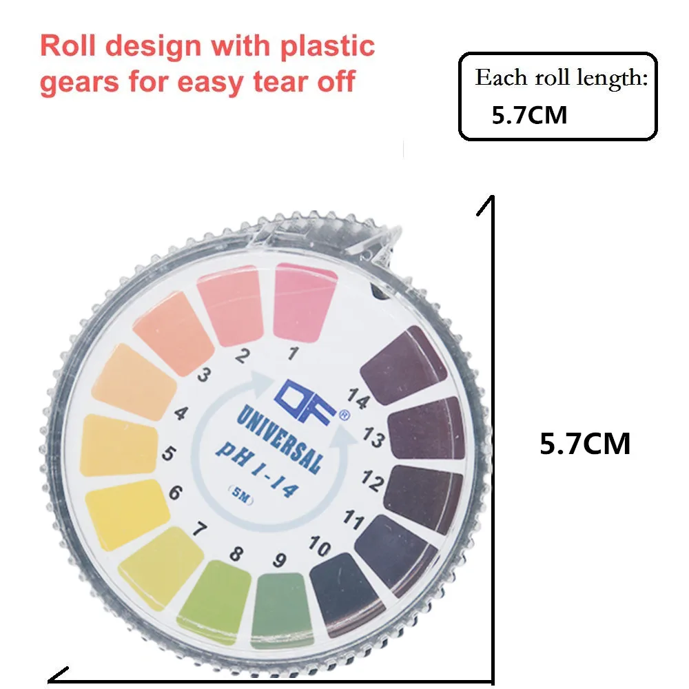 Ph Test Paper Universal Measure Range of 1-14 Ph Indicator Litmus Test Paper Strip Roll for Water Urine And Saliva 3