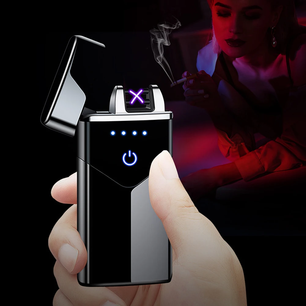 

Electric Lighter Fingerprint Induction Creative Electronic Lighter Usb Charging Windproof Lighter Cigarette Accessories
