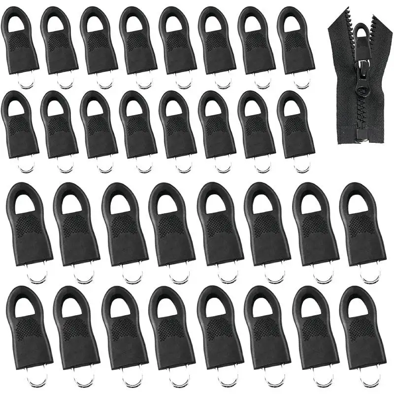 HHYSPA 16pcs Universal Detachable Zipper Puller Set,Pull Tabs Replacement Heavy Duty Zip Fixer Zipper Tags,for Clothes Luggage Backpacks 