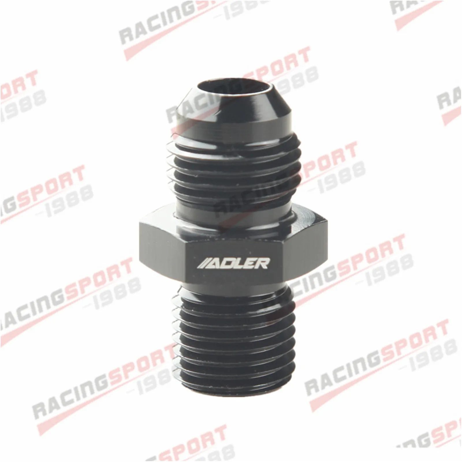 Aluminum BSP Straight Fitting Adapter AN4 AN6 AN8 AN10 AN12 To 1/8" 1/4" 3/8" 1/2" 3/4" ADLER SPEED Black