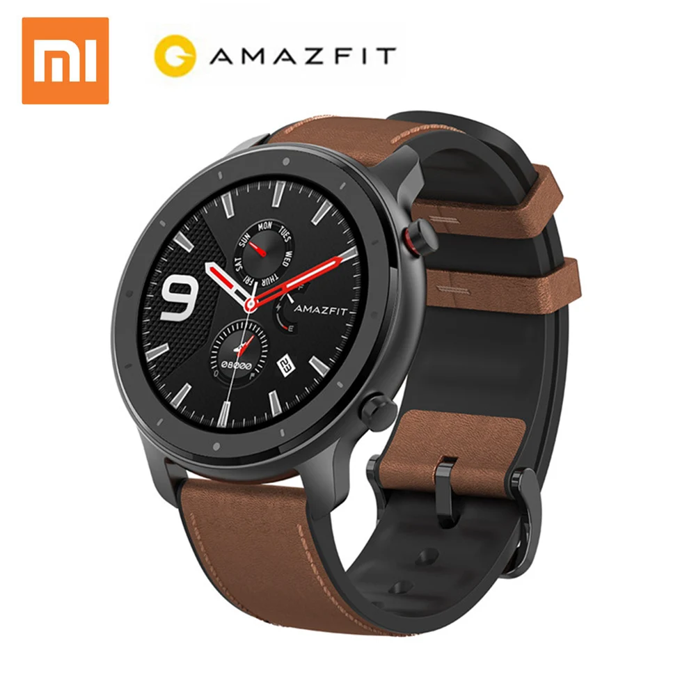 

Chinese Version Amazfit GTR 47mm Smart Watch Huami 5ATM Waterproof Smart Watch Bluetooth Heart Rate 24days Control For Android