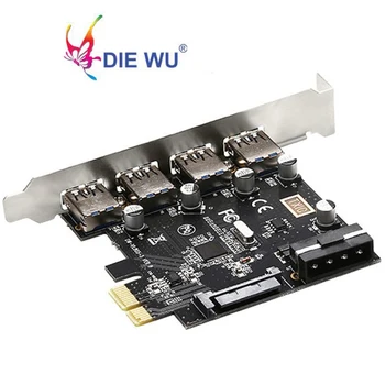 

High Speed 5Gbps Pci express 4 port USB 3.0 PCI-e Expansion Card PCIe USB 3.0 hub adapter controller Card PCIe express 1x For PC