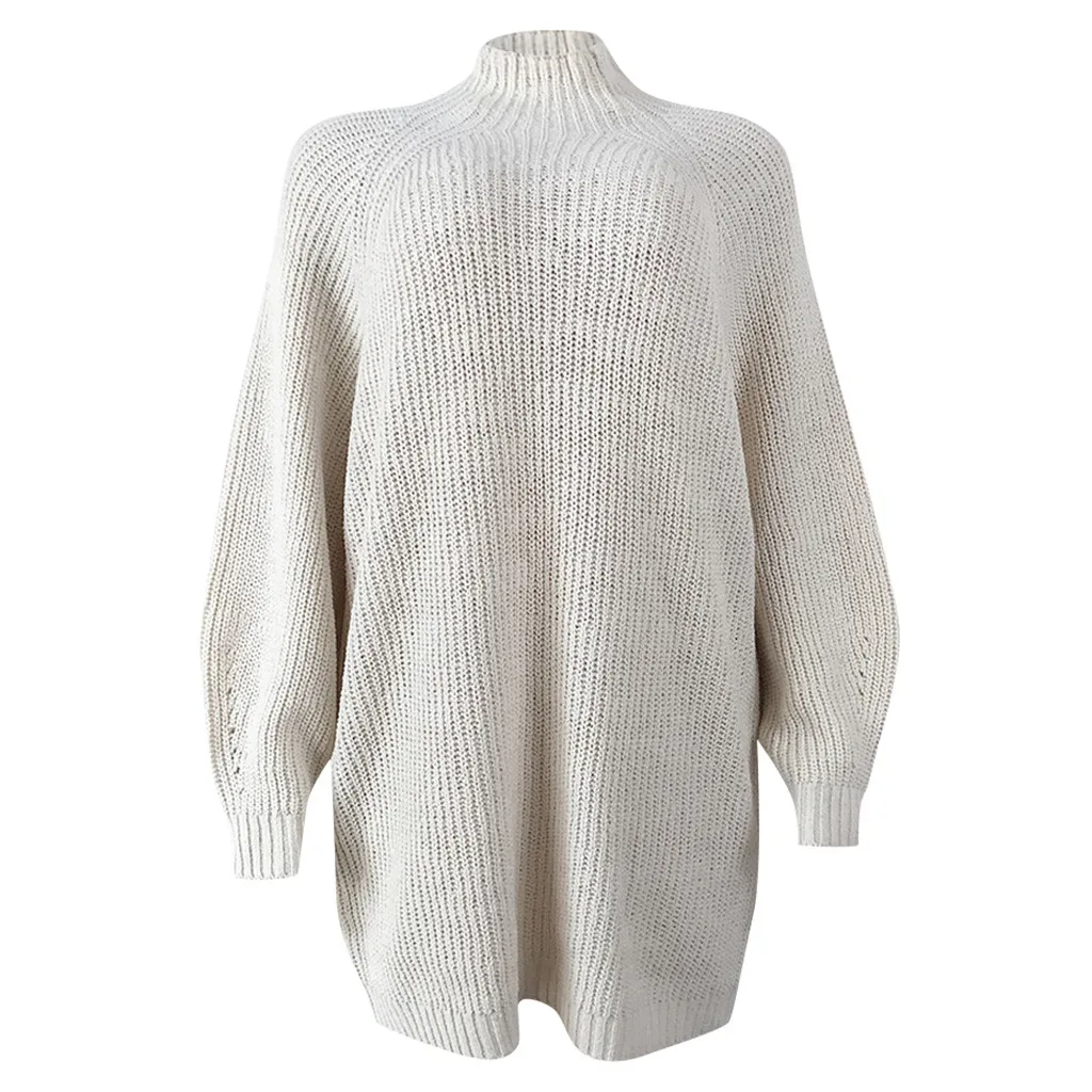Pull femme nouveaute свитер женский длинный рукав водолазка зимний с высокой талией свободный свитер платье пуловер Джемпер Джерси