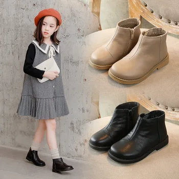 

Children Boots For Girls Boys Shoes Winter Warm Boots Boys Kids Shoes Baby Toddler Martin Boots Soft Girls Genuine Leather Shoes