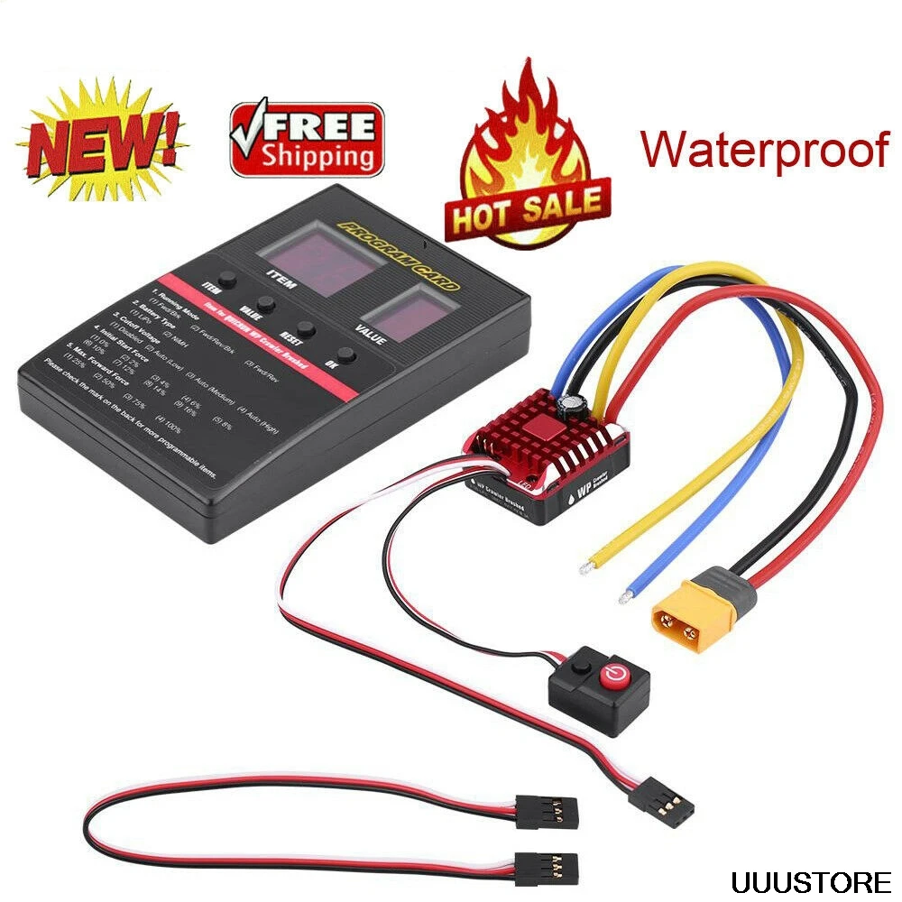 Hobbywing QuicRun 1080 80A Waterproof Brushed ESC w/ Program Card for RC Crawler Hobbywing QuicRun 1080 80A Waterproof Brushed ESC w/ Program Card for RC Crawler