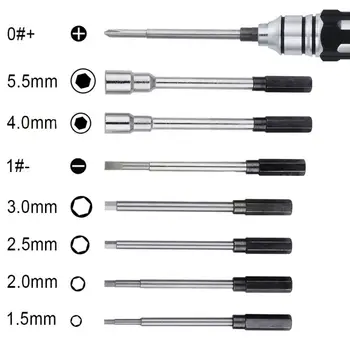 

New 8 in 1 Hex Socket Driver Hexagon Screwdriver Set for RC Models Aluminum 37MD