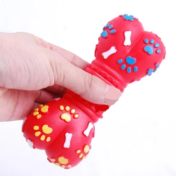 

Funny Durable Pet Supplies Cute Whistle Dog Toys Pet Puppy Bone Molar Ultrasonic Squeaker Dogs Small Real Barking Toy BB50W