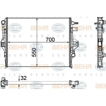 

Radiator cooling system VW Touareg 7P5 3.6FSi/3.0TDi 10 HELL