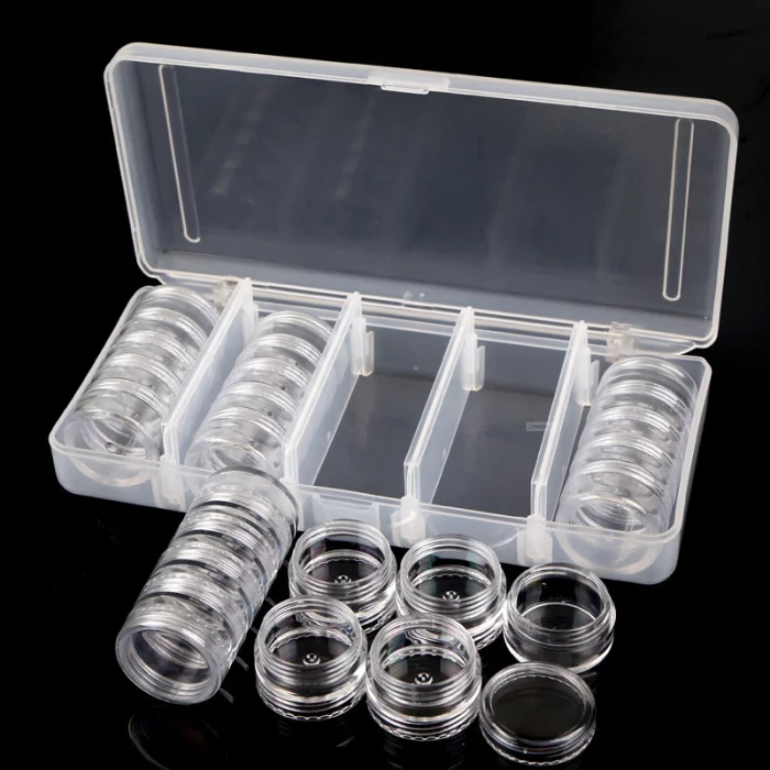 25Grid Nail Storage Box Nail Art Organizer Bottiglie Strass Gioielli Polvere Bead Container Strumenti Per Manicure