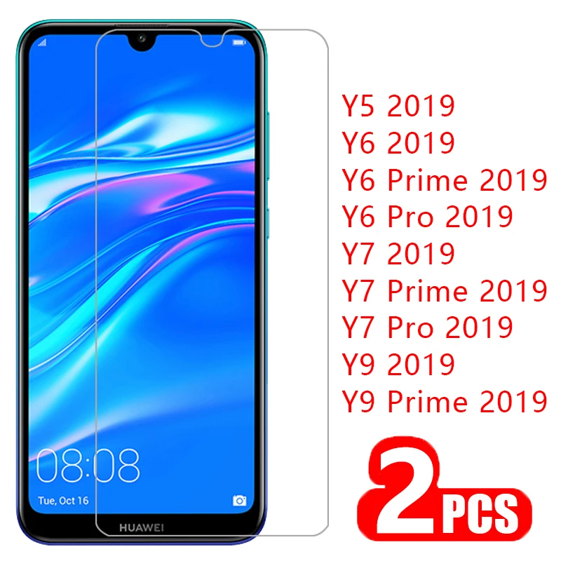 Чехол для huawei y5 y6 y7 y9 pro prime 2019 Защитное стекло экрана 6 7 9 5y 6y 7y 9y защитный чехол
