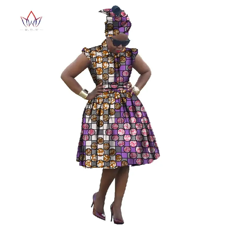 БРВ летнее платье африканские традиционные Дашики для женщина Базен Riche элегантный Африке Воск бальное платье плюс Размеры ни WY448 - Цвет: 18