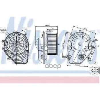 

Interior heater fan Audi A4 94-nissens art. 87060
