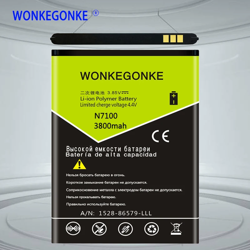 WONKEGONKE EB595675LU Батарея для samsung Galaxy Note 2 N7100 E250 LTE N7105 N7102 T889 L900 Verizon i605 | Мобильные